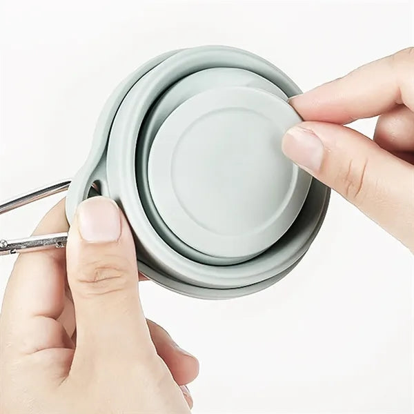 Collapsible Silicone Camping Cup with Lid