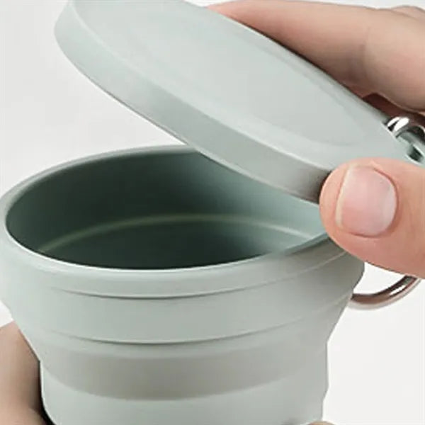 Collapsible Silicone Camping Cup with Lid