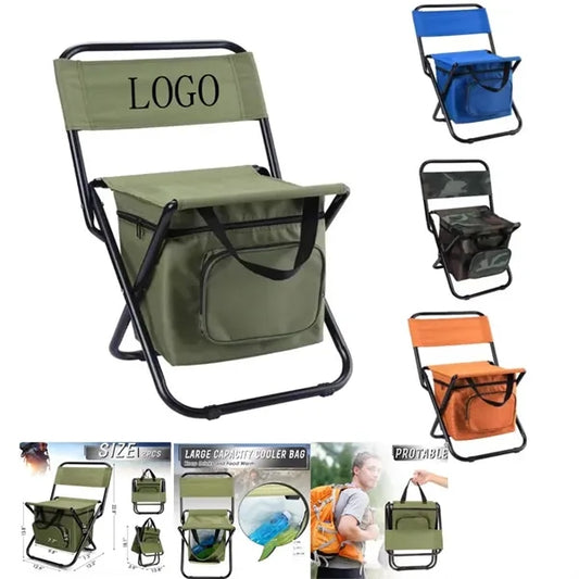 Folding Camping Chair w/ Cooler Bag