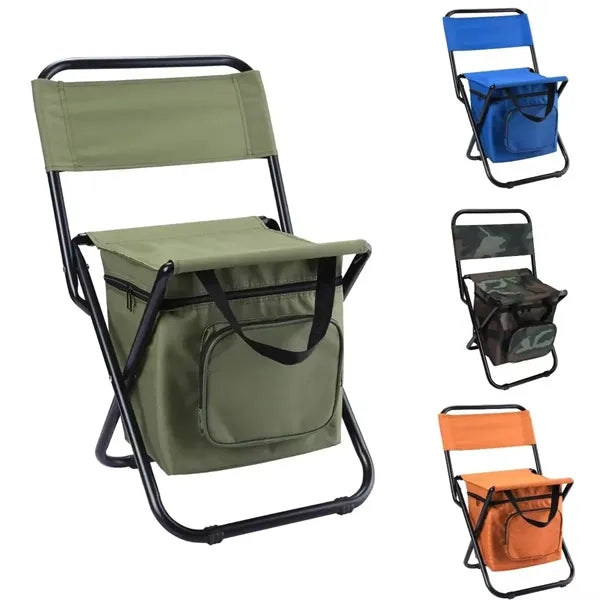 Folding Camping Chair w/ Cooler Bag