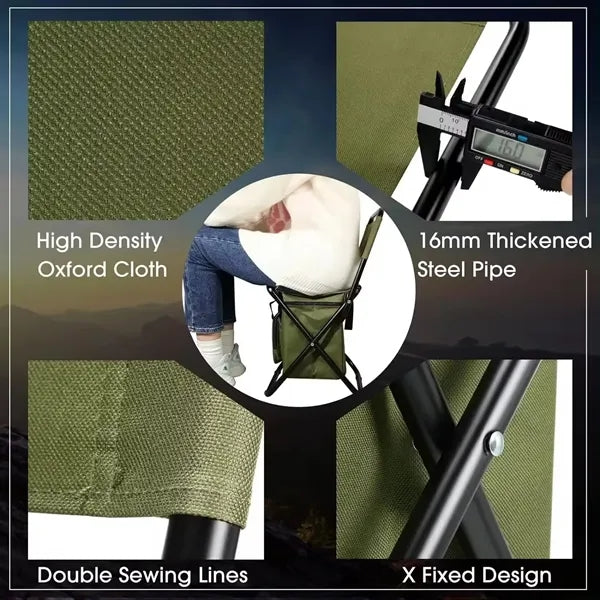 Folding Camping Chair w/ Cooler Bag