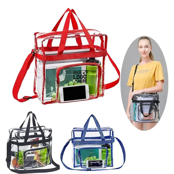 Travel Stadium Clear PVC Tote Bag For Work Sports