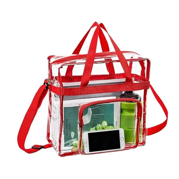 Travel Stadium Clear PVC Tote Bag For Work Sports