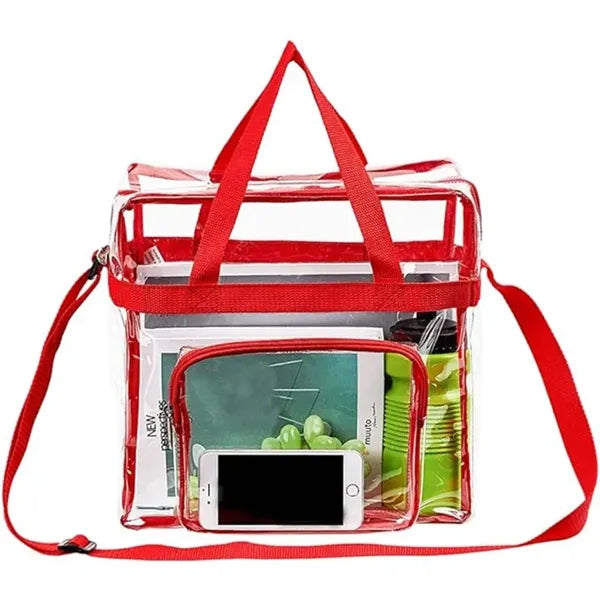 Travel Stadium Clear PVC Tote Bag For Work Sports