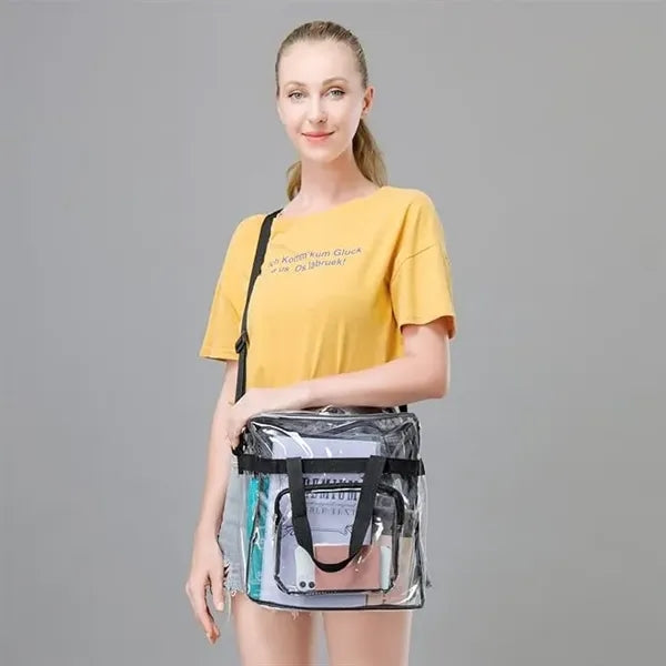 Travel Stadium Clear PVC Tote Bag For Work Sports