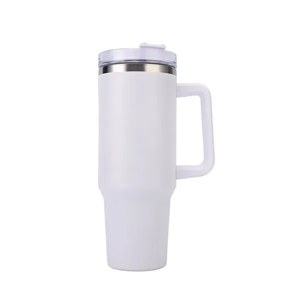 40 oz. Insulated Mug with Handle and Straw