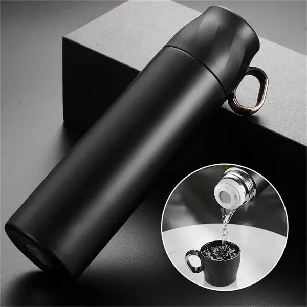 17oz Stainless Steel Vacuum Sports Water Bottle With Cup Lid