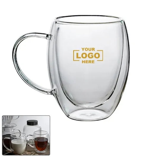 10 OZ Glass Tea Coffee Mug & Office Drink Gift Cup