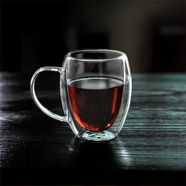 10 OZ Glass Tea Coffee Mug & Office Drink Gift Cup
