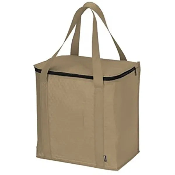 Non-Woven Super Square Insulated Grocery Cooler Tote