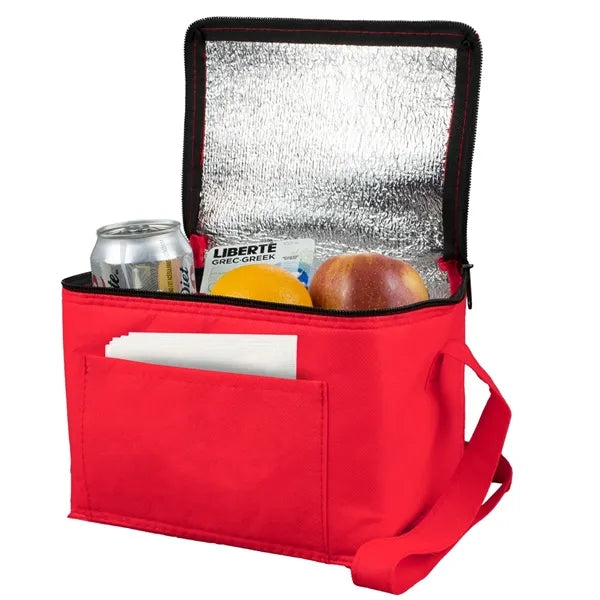 Non-Woven Beverage Insulated Cooler Tote 8" x 6" x 6"
