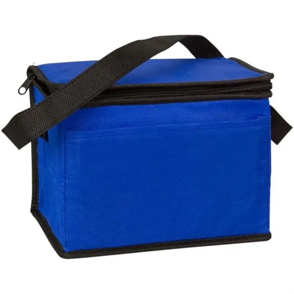 6 Pack Non-Woven Insulated Cooler Bag With Open Pocket