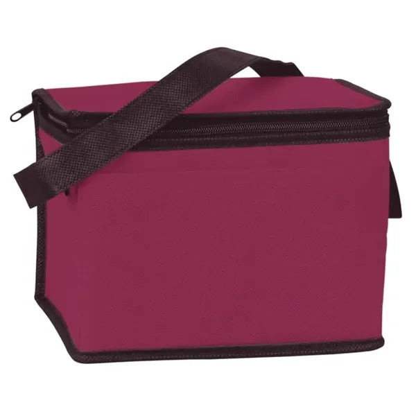 6 Pack Non-Woven Insulated Cooler Bag With Open Pocket