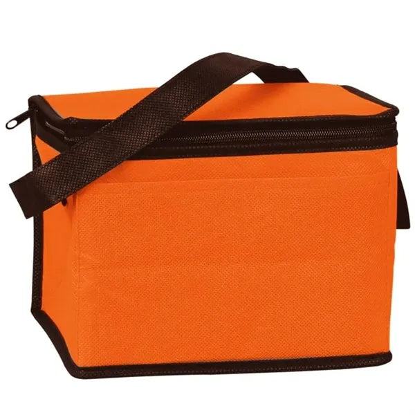 6 Pack Non-Woven Insulated Cooler Bag With Open Pocket