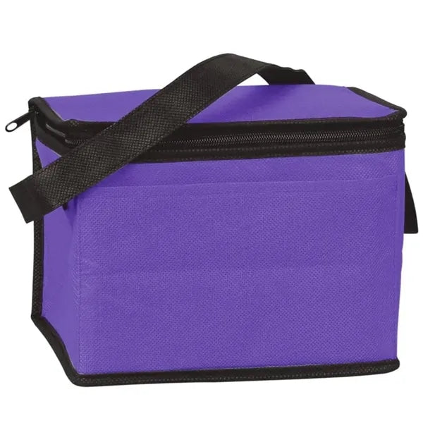 6 Pack Non-Woven Insulated Cooler Bag With Open Pocket
