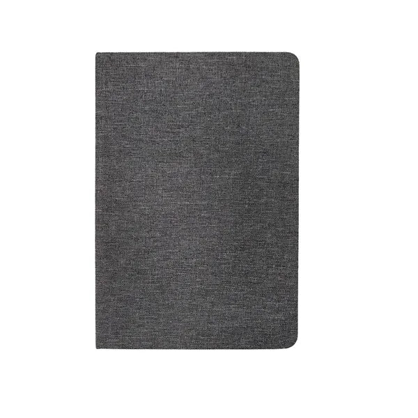 8.3" x 5.7" Cotton Cover Bound Notebook with Pen Loop