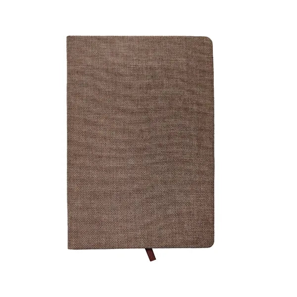 8.3" x 5.7" Cotton Cover Bound Notebook with Pen Loop