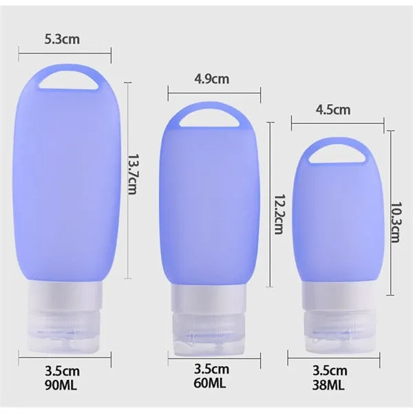 2 OZ Silicone Travel Bottles Shampoo Conditioner Lotion