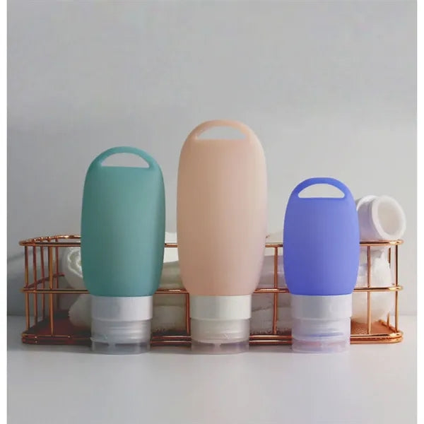 2 OZ Silicone Travel Bottles Shampoo Conditioner Lotion