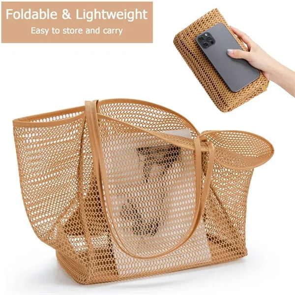 Mesh Beach Shoulder Handbag