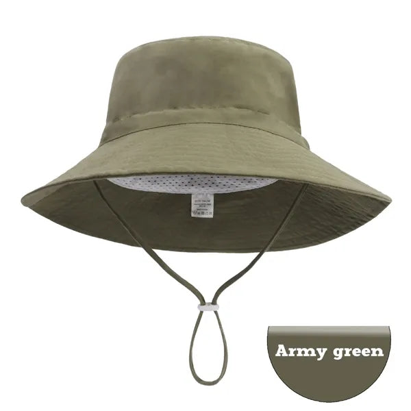 Kids Wide Brim Bucket Hat