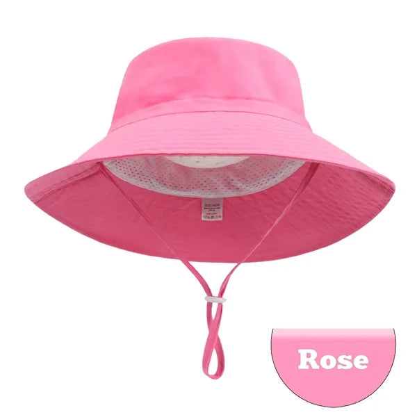 Kids Wide Brim Bucket Hat