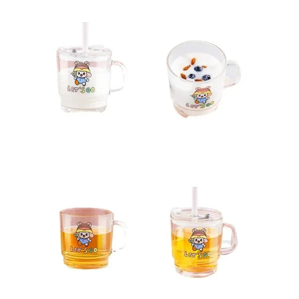 Glass Drinking Straw Cups
