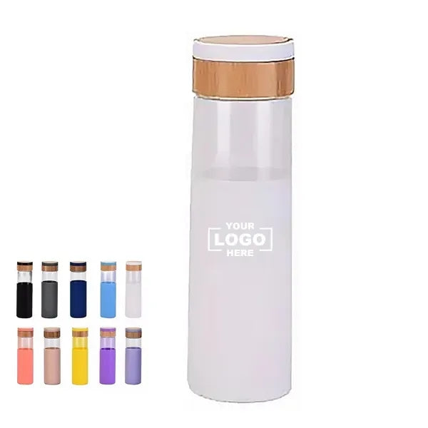 17oz Glass Water Bottle With Silicone Sleeve