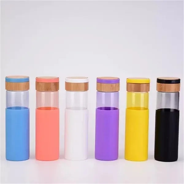 17oz Glass Water Bottle With Silicone Sleeve
