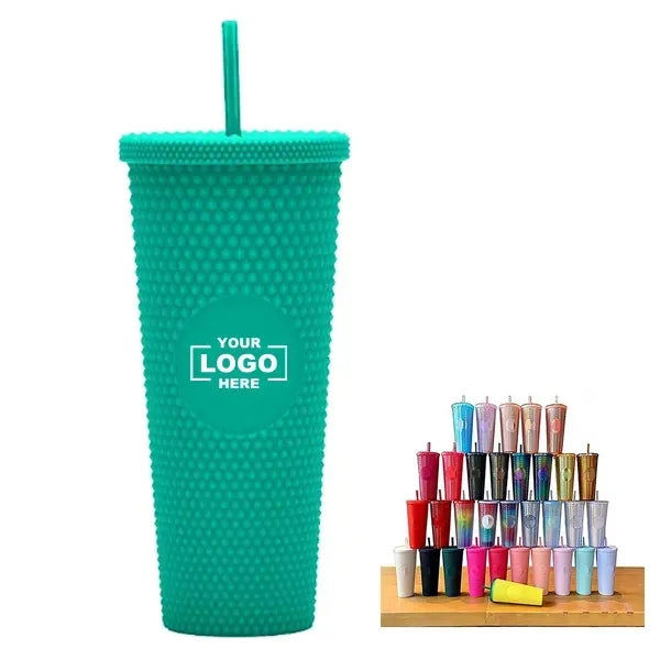 Double Layer Plastic Straw Durian Cup