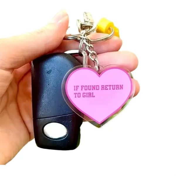 Heart Shaped Acrylic Keychain