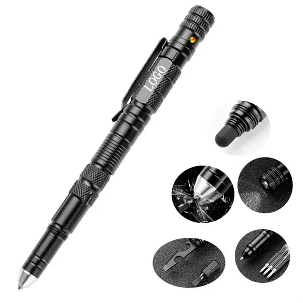 Tactical Pen 6-in-1: Survival Tool, Self-Defense, LED Light