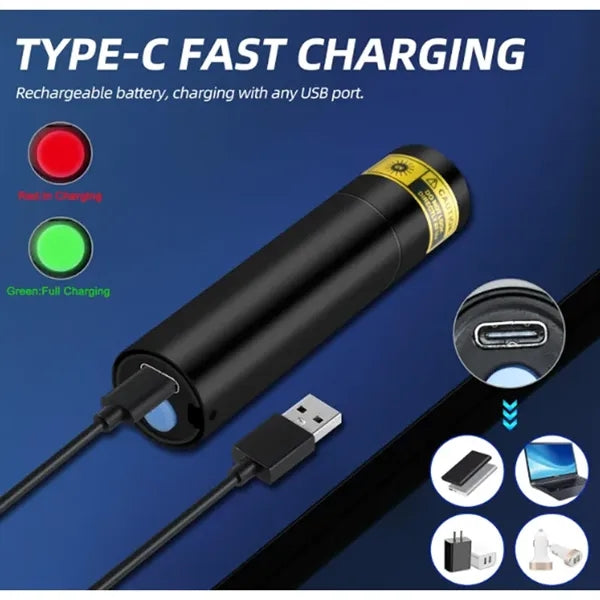 USB-C LED Rechargeable Flashlight UV Light