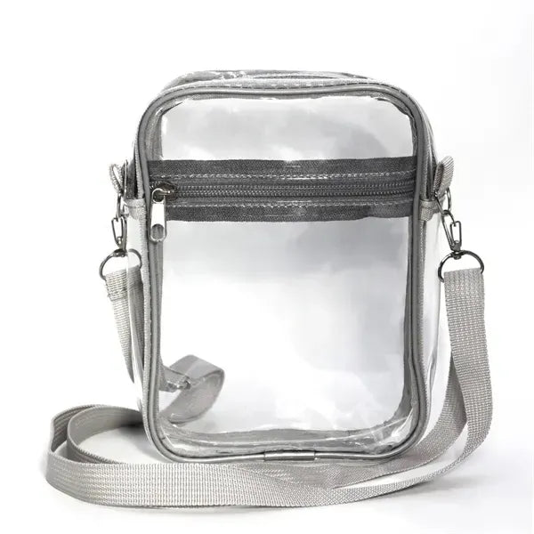 Clear PVC Crossbody Stadium Bag - Compliant, Stylish, Durabl
