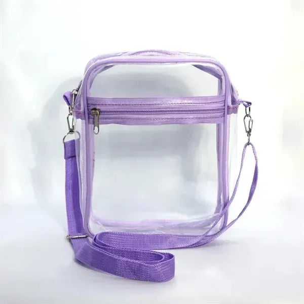Clear PVC Crossbody Stadium Bag - Compliant, Stylish, Durabl