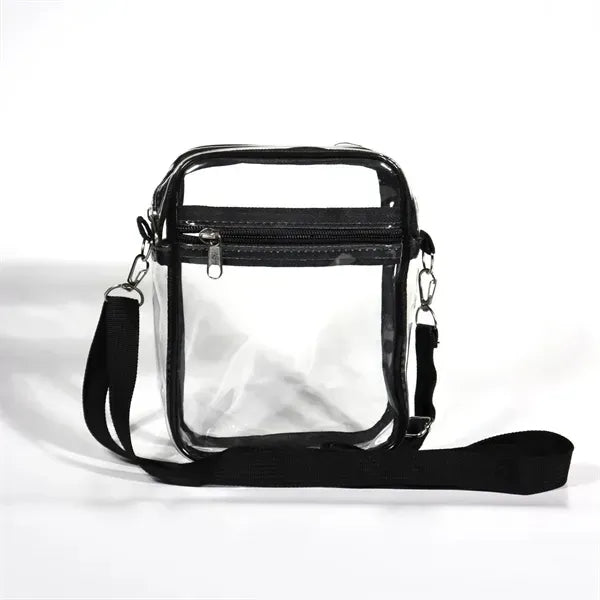 Clear PVC Crossbody Stadium Bag - Compliant, Stylish, Durabl