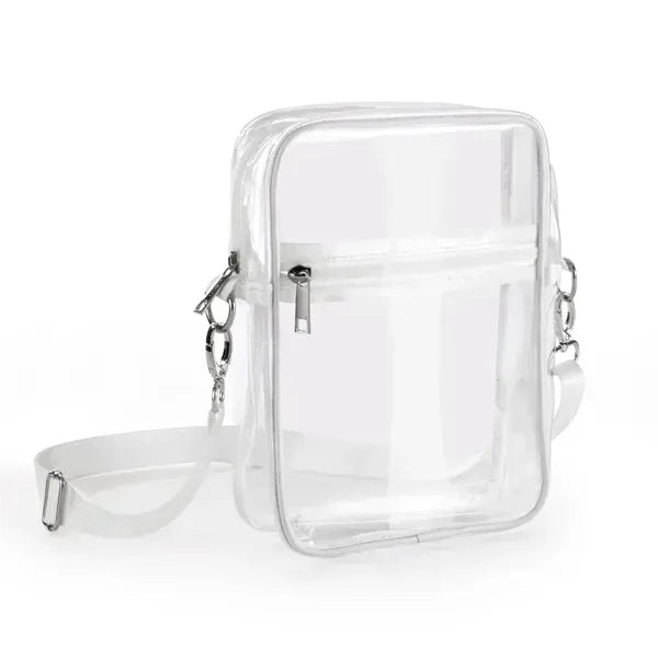 Clear PVC Crossbody Stadium Bag - Compliant, Stylish, Durabl