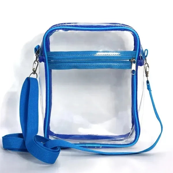 Clear PVC Crossbody Stadium Bag - Compliant, Stylish, Durabl