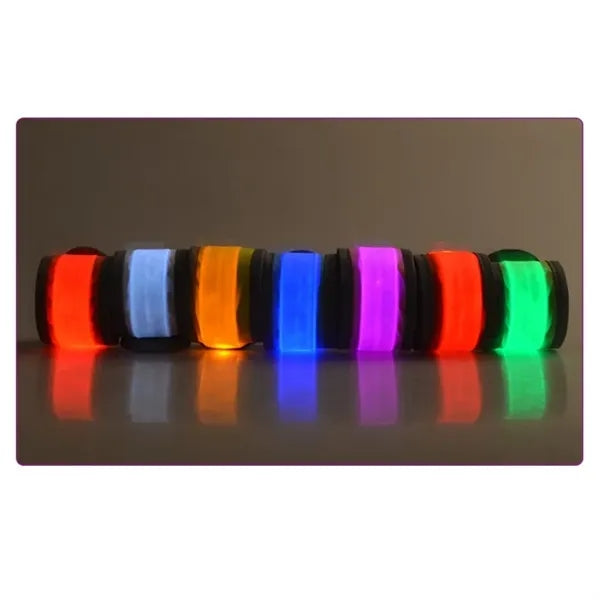 Glow LED Slap Bracelet - Light Up Wristband for Safety
