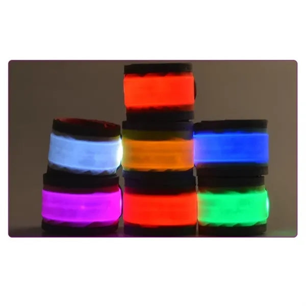 Glow LED Slap Bracelet - Light Up Wristband for Safety