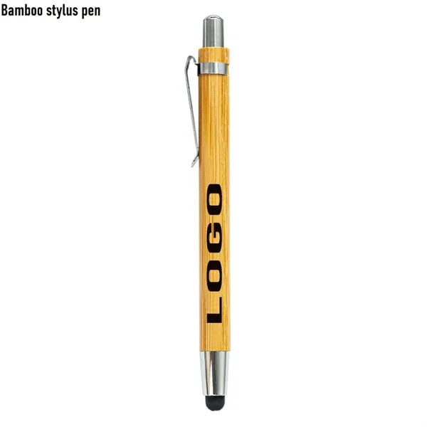 Eco-friendly Click Action Bamboo Wooden Stylus Ballpoint Pen