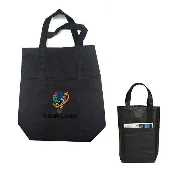 Large Non Woven Front Pocket Tote Bag with Gusset