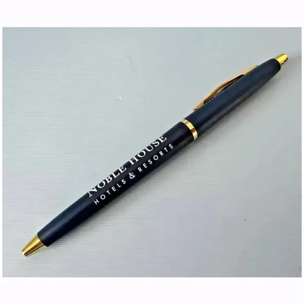 Cooper Retractable Pen with Gold Trim