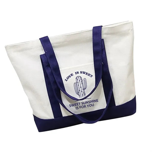 Cotton Canvas Boat Tote