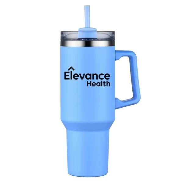Aqueduct-V 40 Oz Tumbler Mugs with Straw (Double Walled)