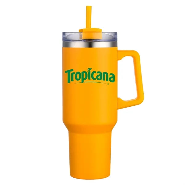 Aqueduct-V 40 Oz Tumbler Mugs with Straw (Double Walled)