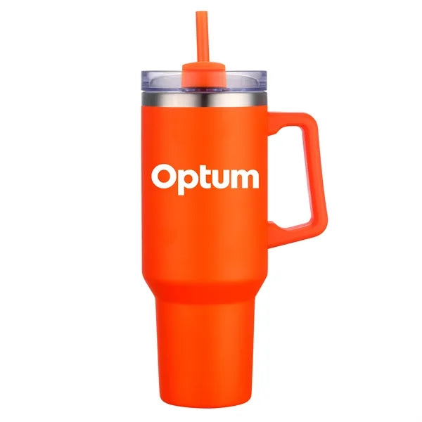 Aqueduct-V 40 Oz Tumbler Mugs with Straw (Double Walled)