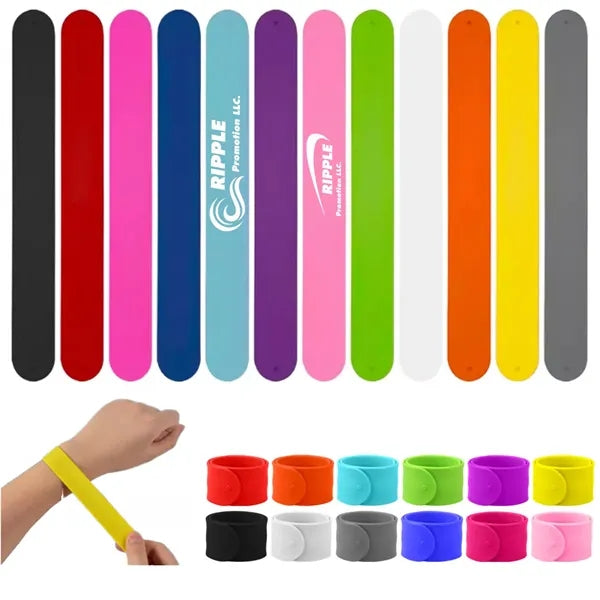 Rainbow Silicone Slap Color Snap Bracelets