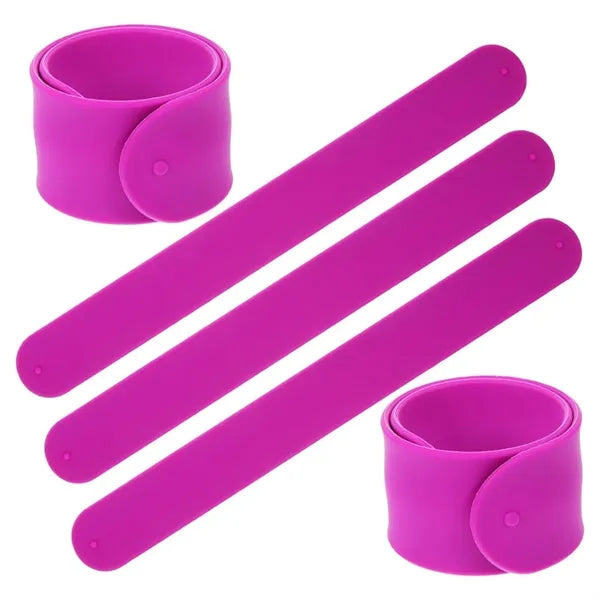 Rainbow Silicone Slap Color Snap Bracelets