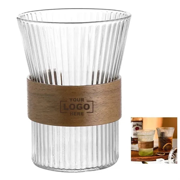 Wooden Heat Resistant Band Drinking Glasses
